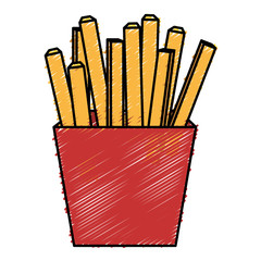 potatoes fries isolated icon vector ilustration design