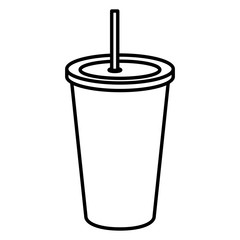 soda drink in plastic cup vector illustration design