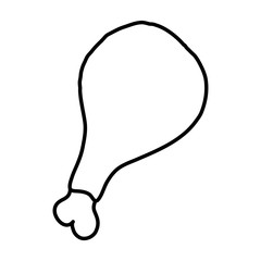 chicken thigh isolated icon vector illustration design