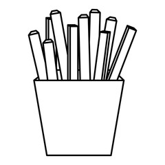 potatoes fries isolated icon vector ilustration design