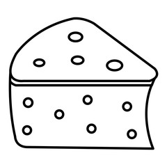 fresh cheese piece icon vector illustration design