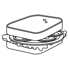delicious sandwish isolated icon vector illustration design