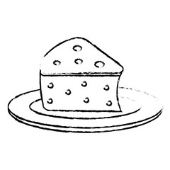 fresh cheese piece icon vector illustration design