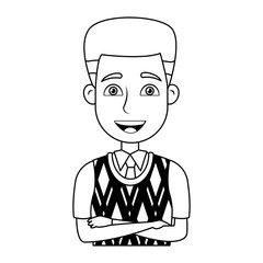 business man icon portrait employee or entrepreneur person vector illustration