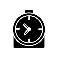 clock icon over white background vector illustration