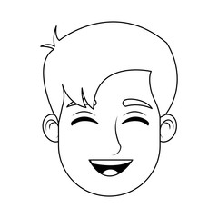 cartoon man avatar profile picture male character head vector illustration