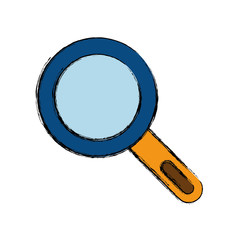 lupe icon over white backgorund vector illustration