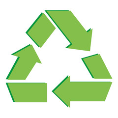 recycle arrows symbol icon vector illustration design