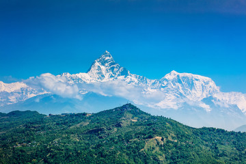 Fototapeta premium View of Himalaya, Annapurna mountain from Pokhara, Nepal.