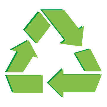 recycle arrows symbol icon vector illustration design