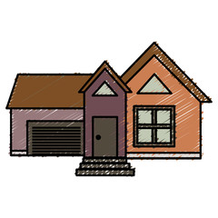exterior house isolated icon vector illustration design