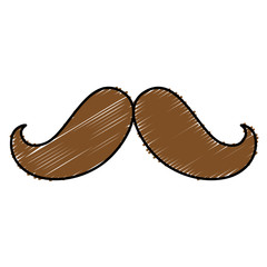 gentleman mustache isolated icon vector illustration design