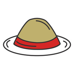 gentleman hat isolated icon vector illustration design