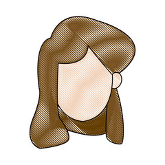 character woman icon female cartoon portrait vector illustration