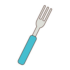 fork icon over white background vector illustration