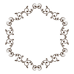 Elegant Victorian style frame vector illustration design