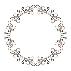 Elegant Victorian style frame vector illustration design