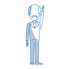 business man cartoon character male professional standing vector illustration