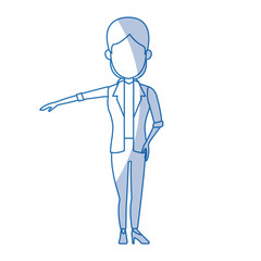 cartoon business woman character female employee vector illustration