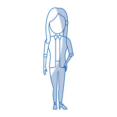 cartoon business woman character female employee vector illustration