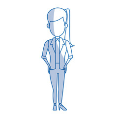 cartoon business woman character female employee vector illustration