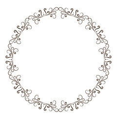 Elegant Victorian style frame vector illustration design