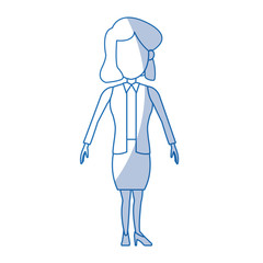 cartoon business woman character female employee vector illustration