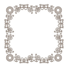 Elegant Victorian style frame vector illustration design