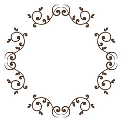 Elegant Victorian style frame vector illustration design