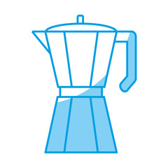 italian coffee maker icon over white background vector illustration