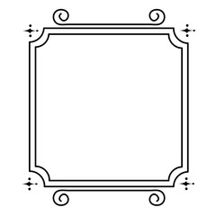 Elegant Victorian style frame vector illustration design