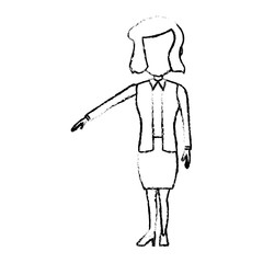 cartoon business woman character female employee vector illustration