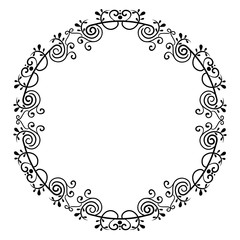 Elegant Victorian style frame vector illustration design