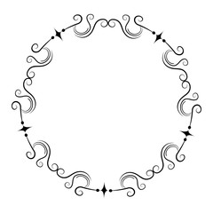 Elegant Victorian style frame vector illustration design