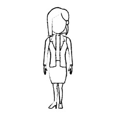 cartoon business woman character female employee vector illustration