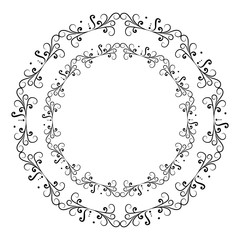 Elegant Victorian style frame vector illustration design