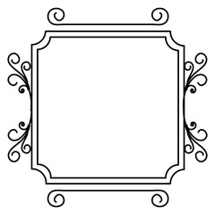 Elegant Victorian style frame vector illustration design