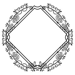 Elegant Victorian style frame vector illustration design