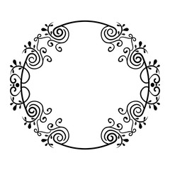 Elegant Victorian style frame vector illustration design