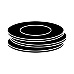 dishes icon over white background vector illustration