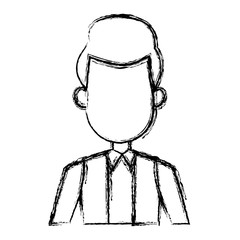 cartoon man portrait business character male vector illustration