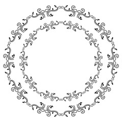 Elegant Victorian style frame vector illustration design