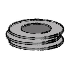 dishes icon over white background vector illustration