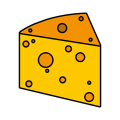 cheese icon over white background vector illustration
