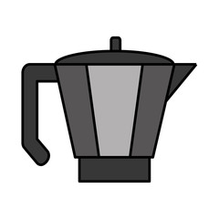 Obraz premium italian coffee maker icon over white background vector illustration