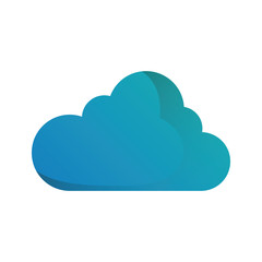 cloud icon over white background colorful design vector illustration