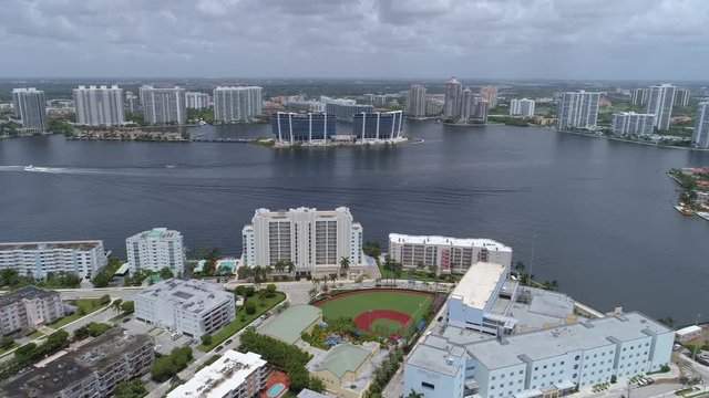 Aerial drone video of Prive Island Aventura 4k 30p