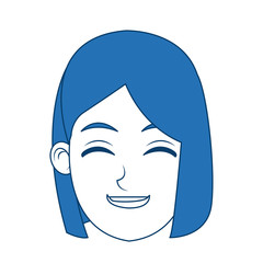 Set of woman's emotions. Facial expression. Girl Avatar. Vector illustration of a flat design