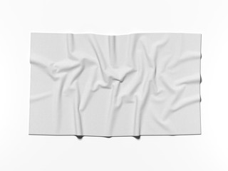 Obraz na płótnie Canvas White cotton banner. 3d rendering
