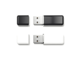 Two usb memory sticks. 3d rendering